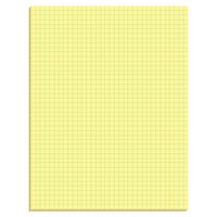 TOPS Quadrille Pad, Gum-Top, 8-1/2 x 11 Inches, Quad Rule (4 x 4), Canary Paper, 50 Sheets per Pad, 12 Pads per Pack (3313)