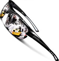 SIPLION Men's Polarized Sunglasses Sports Glasses for Cycling Fishing Golf TR90 Superlight Frame 502 Silver