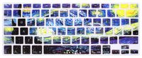 HRH English Silicone Keyboard Cover Skin for MacBook Air 13,MacBook Pro 13/15/17 (with or w/Out Retina Display, 2015 or Older Version)&Older iMac EU Layout Keyboard Protector-Starry Night