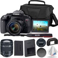 Canon EOS Rebel T7i DSLR Camera 18-55mm Lens + Carrying Case