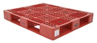 Vestil PLP2-4840-RED Red Polyethylene Pallet with 4 Way Entry, 6600 lbs Capacity, 39.5" Length, 47.375" Width x 6" Height