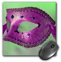 3dRose 8 x 8 x 0.25 Inches Masquerade in Antique Purple Pink Glitter Mouse Pad (mp_7018_1)