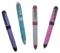 Inkology Glam Pearl Retractable Ball Point Pens, 4.5 x 0.38 Inches, Medium Point, Black Ink, Assorted Colors - 6 Pieces (810-1)