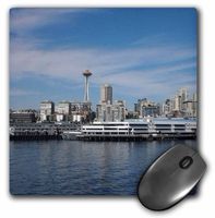 3dRose LLC 8 x 8 x 0.25 Inches Mouse Pad, Seattle on The Bay View Photograph (mp_65219_1)
