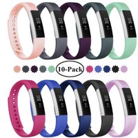 Fundro Replacement Bands Compatible with Fitbit Alta and Fitbit Alta HR, Newest Sport Strap Wristband with Secure Buckle（10 Pack） (B# 10pack, Large (7.1"-8.3"))