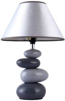 Simple Designs Home LT3052-GRY Shades of Gray Ceramic Stone Table Lamp