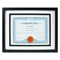 DAX DAXN15989ST Burns Group Airfloat Certificate 8-1/2"x11" Frame, 1/EA, 8 1/2 x 11 11 x 14, White