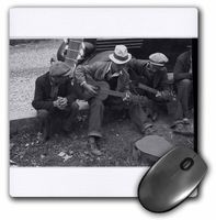3dRose LLC 8 x 8 x 0.25 Inches Street Musicians 1935, Grayscale Mouse Pad (mp_6757_1)