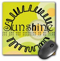 3dRose LLC 8 x 8 x 0.25 Inches Mouse Pad, You are My Sunshine Yellow Sun Art (mp_63663_1)