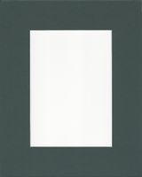 Pack of 5 8x10 Pine Green Picture Mats with White Core for 5x7 Pictures