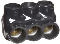 Morris Products 97663 Multi-Cable Connector, Insulated, Dual Entry, Black, 3 Ports, 600 - 4 Wire Range, 5/16" Allen Hex 3 Ports, 600 - 4 Wire Range, 5/16" Allen Hex