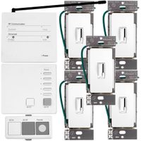 Lutron AR-ENT-1-WH AuroRa 5 Dimmer System with Inserts White
