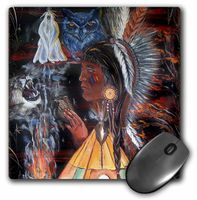 3dRose LLC 8 x 8 x 0.25 Inches Autumn Ghost Warrior Mouse Pad (mp_4887_1)