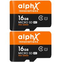 4 Piece Bundle - AlphX 16gb [2 Cards] Micro SD High Speed Class 10 Memory Cards for Samsung Galaxy S9, S9+, S8, Note 8, S7, S5, S4 with Bonus Adapter and Sandisk Micro SD Card Reader