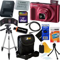 Canon PowerShot SX620 HS 20.2 MP Wi-Fi Digital Camera with 25x Optical Zoom & HD 1080p Video (Red) International Version + Battery & Charger + Tripod + 9pc 64GB Deluxe Accessory Kit w/HeroFiber Cloth