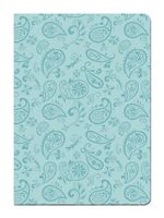 Tree-Free Greetings Eco Journal, 5.5 x 7.5 Inches, 160 Ruled Pages with Flexi Cover and Paisley Blue Art by Debbie Mumm (72240)