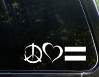 Diamond Graphics Peace Love Equality (8-3/4" x 3") Die Cut Decal For Windows, Cars, Trucks, Etc