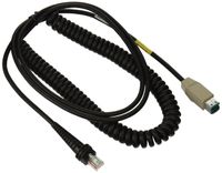 Honeywell CBL-503-500-C00 Model 1900/1902/1200G/1202G/1250G/1300G USB Cable, 12V Locking, 16.4' Coiled, 5V Host Power, Black