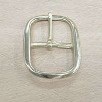 Gold Solid Brass 1.5" Belt Buckle Center Bar Buckle-23