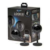 Geeni Look 2 Pack 1080p HD Smart Wi-Fi Security Camera System with Night Vision, Motion Detection, 2 Way Audio,Remote Access with iOS Android App, No Hub Required, Black