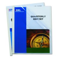 C-Line Report Covers with Binding Bars, Clear Vinyl, White Bars, 8.5 x 11 Inches, 50 per Box (32557)