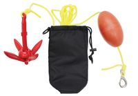 Extreme Max Red Standard 3006.6782 BoatTector Complete Grapnel Anchor Kit for Paddleboard, SUP, Small Kayaks, Inflatables, and Other Lightweight Water Toys - 1.5 lbs