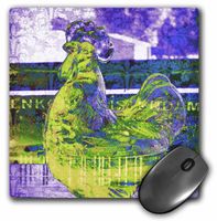 3dRose LLC 8 x 8 x 0.25 Inches Lime Rooster Mouse Pad (mp_6410_1)