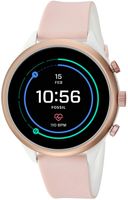 Fossil Women's Gen 4 Sport Heart Rate Metal and Silicone Touchscreen Smartwatch, Color:Blush Pink (FTW6022)