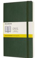 Moleskine Classic Notebook, Soft Cover, Large (5" x 8.25") Squared/Grid, Myrtle Green