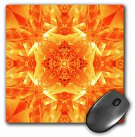 3dRose LLC 8 x 8 x 0.25 Inches Mouse Pad, Orange Kaleidoscope (mp_21924_1)