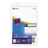 Avery Removable Print or Write Labels, 1.5 x 3 Inches, White, Pack of 150 (5440)