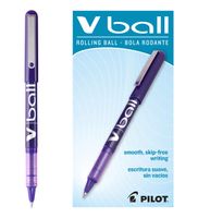 PILOT VBall Liquid Ink Rolling Ball Stick Pens, Extra Fine Point, Purple Ink, Dozen Box (35210)