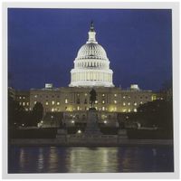 3dRose Washington DC Reflection of Capitol Building US09 BJA0045 Jaynes Gallery Greeting Cards, Set of 12 (gc_88979_2)