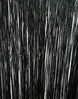 GOER 3.2 ft x 9.8 ft Black Photo Backdrop for Birthday Party Wedding Decor, 5 Pcs Black Metallic Tinsel Foil Fringe Curtains Party Decorations