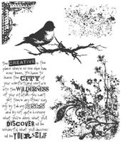 Tim Holtz Cling Stamps 7"x8.5"-urban Tapestry