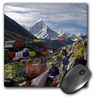 3dRose 8 x 8 x 0.25 Inches Mouse Pad, Prayer Flags at Everest by David Noyes (mp_132859_1)