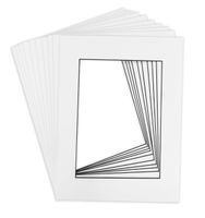 BLACKCORE MAT, 10 of 18x24 White Pre-cut Acid-free for 12x18 +back+bag