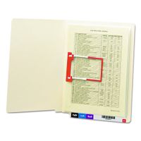 Smead End Tab Fastener File Folder, Shelf-Master Reinforced Straight-Cut Tab, 1 U-Clip Fastener, Letter Size, Manila, 50 per Box (34112)