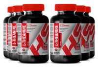 Theanine - Natural L-THEANINE 200MG - Improve Attention (6 Bottles)