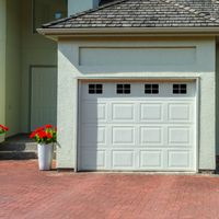 Decorative Magnetic Garage Door Window Panes- Black (1 Car Garage)