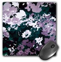 3dRose Purple and Teal Floral - Mouse Pad, 8 by 8 inches (mp_32001_1)
