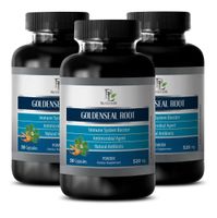 Immune Support Women - GOLDENSEAL Root 520MG - Anti inflammatory Skin - 3 Bottles (180 Capsules)