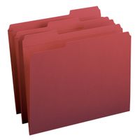 Smead File Folder, Reinforced 1/3-Cut Tab, Letter Size, Maroon, 100 per Box (13084)