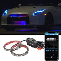 Type S LM56042-6/2 Underglow Underbody 72" Exterior, LED Neon Strip, Music Under Glow Kits Atmosphere Lights with Bluetooth