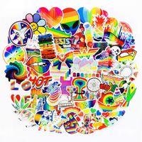 Water Bottle Stickers Gay Pride Stickers 60 pcs Bright Technicolor Rainbow Stickers Car Bike Scooter Suitcase Phone Refrigerator Laptop Cup Motorcycle Walls Bedroom Furniture Stickers(Gay love)