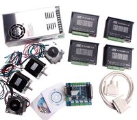 4 Axis 1.2N Stepper Motor 3.5A Driver TB6560 Nema23 USB Interface Board CNC Kit