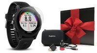 Garmin Forerunner 935 (Black) Gift Box Bundle | Includes HD Screen Protectors Film (x4), PlayBetter USB Car/Wall Adapters, Protective Case | GPS Multi-Sport Running Watch, Wrist HR | Black Gift Box