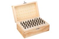 5/32 Inch 4mm Letter and Number Stamp Set 36pcs 40Cr Alloy Steel Metal Stamp Set Number and Letter Punch Set in a Wooden case