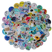 100 PCS Network Popular Stickers for Laptop Water Bottle Luggage Snowboard Bicycle Skateboard Decal for Kids Teens Adult Waterproof Aesthetic Stickers (Network Popular)