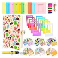 Sunmns Accessories Bundle Kit Set for Fujifilm Instax Mini 9 8 90 70 Films, Accessory Include Album, Film Stickers, Desk Frames, Hanging Frame, Strap (Desserts)